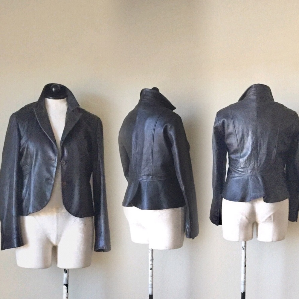 Italian Lamb Skin leather cute jacket 2x